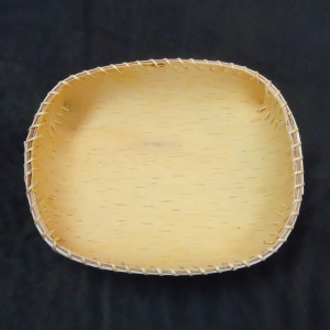Small oval birch bowl